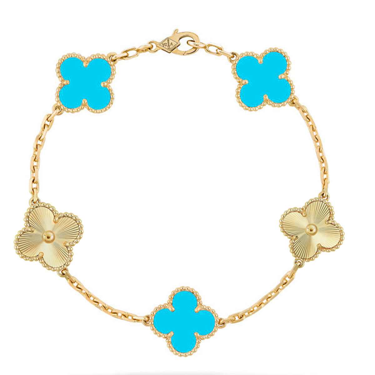[Imperial]New  CLOVER 5 MOTIF TURQUOISE BRACELET COLLECTION
