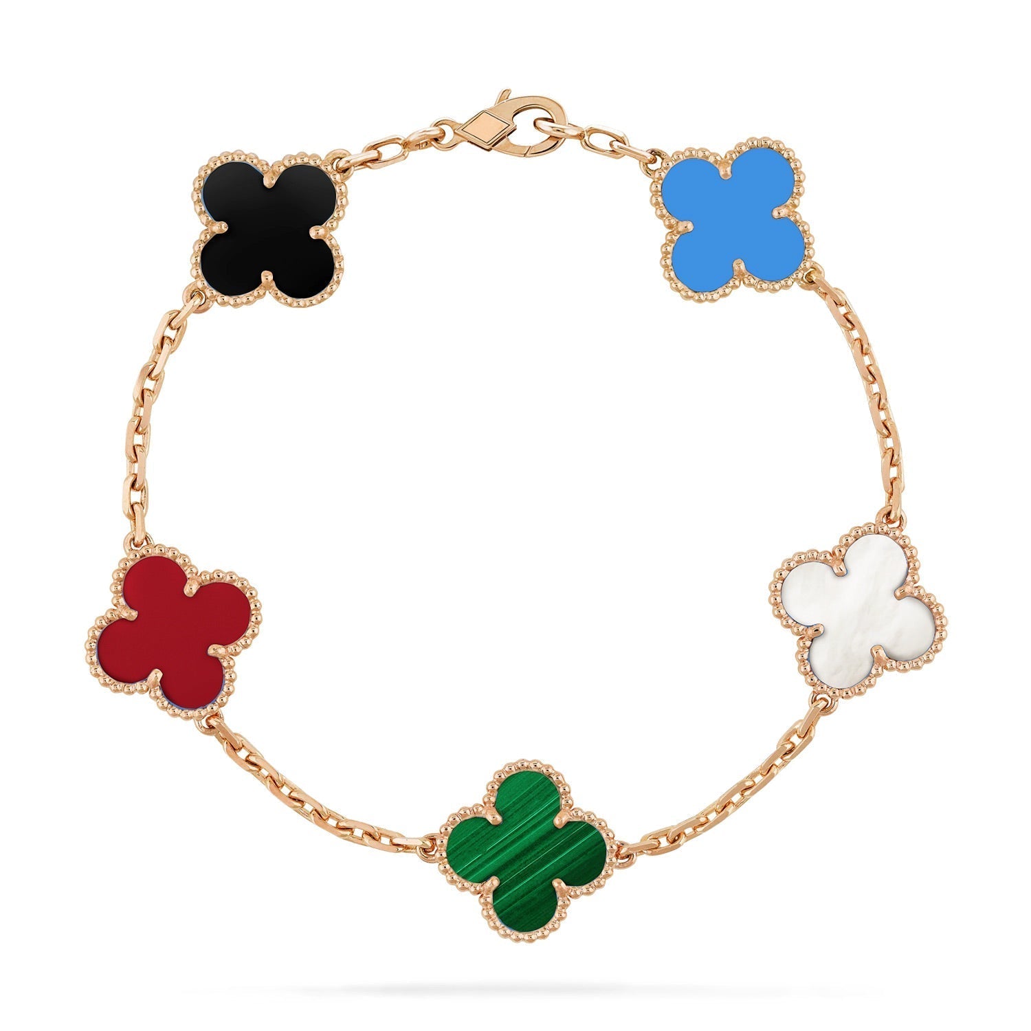 [Imperial]New CLOVER 5 MOTIFS MULTICOLOR BRACELET