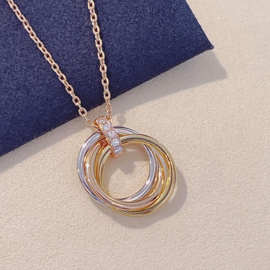 [Imperial] TRINITY NECKLACE GOLD  DIAMONDS