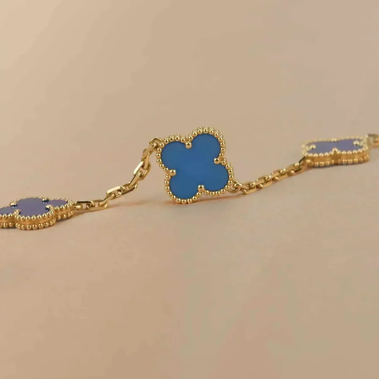 [Imperial]New CLOVER 5 MOTIF BLUE AGATE BRACELET COLLECTION