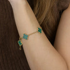 [Imperial]New  CLOVER 5 MOTIF MALACHITE BRACELET COLLECTION