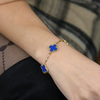 [Imperial]New CLOVER 5 MOTIF BLUE AGATE BRACELET COLLECTION