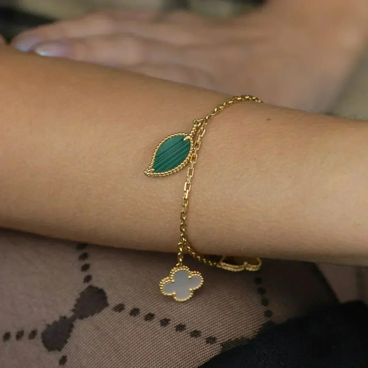 [Imperial] LUCKY SPRING 5 MOTIF GOLD BRACELET