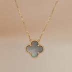 [Imperial] CLOVER 15MM  GRAY MOTHER OF PEARL NECKLACE