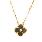 [Imperial] CLOVER 15MM DIAMOND AND MOTHER-OF-GREY NECKLACE