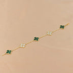 [Imperial]New  CLOVER 5 MOTIF MALACHITE BRACELET COLLECTION