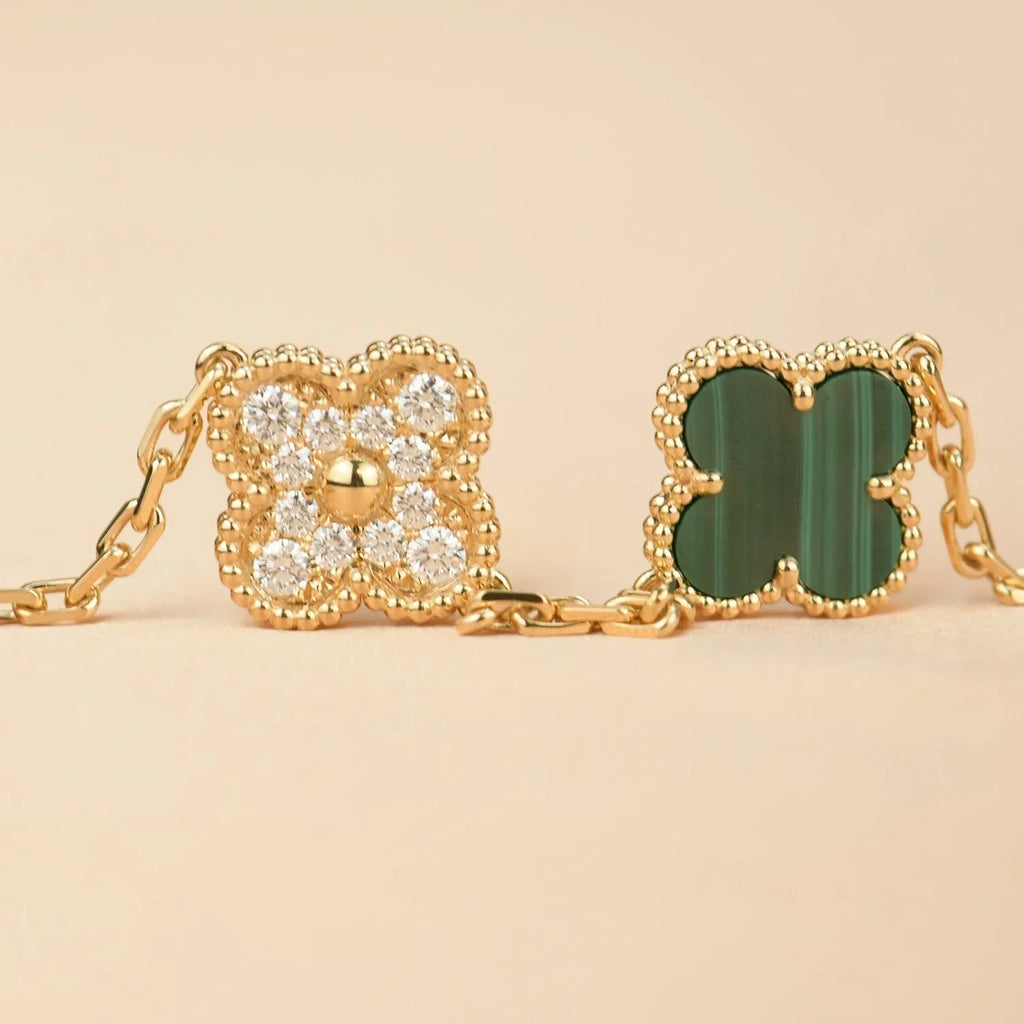 [Imperial]New  CLOVER 5 MOTIF MALACHITE BRACELET COLLECTION