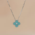 [Imperial] CLOVER 15MM DIAMOND SVRES PORCELAIN  NECKLACE SILVER