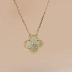 [Imperial] CLOVER 15MM DIAMOND GOLD MOTHER OF PEARL NECKLACE