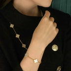 [Imperial]New CLOVER WHITE PEARL MOP 5 MOTIF BRACELET COLLECTION