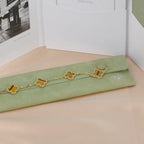 [Imperial]New  CLOVER 5 MOTIFS TIGER EYE BRACELET COLLECTION