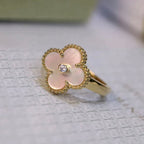 [Imperial] CLOVER PINK MOP RING GOLD DIAMOND
