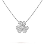 [Imperial] CLOVER DIAMOND NECKLACE SILVER