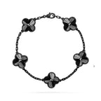[Imperial]New CLOVER 5 MOTIF BLACK BRACELET