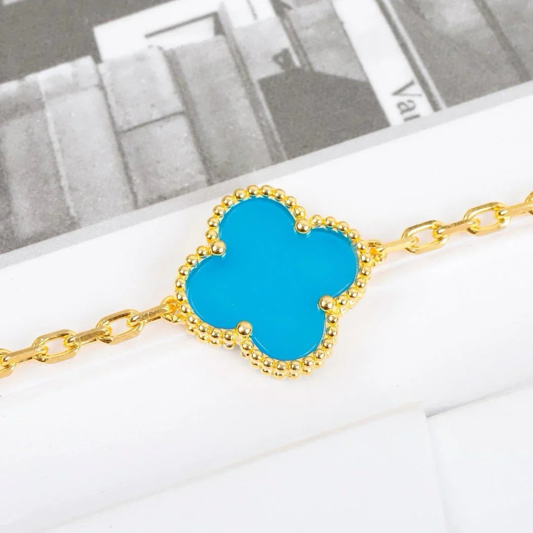 [Imperial]New  CLOVER 5 MOTIF TURQUOISE BRACELET COLLECTION