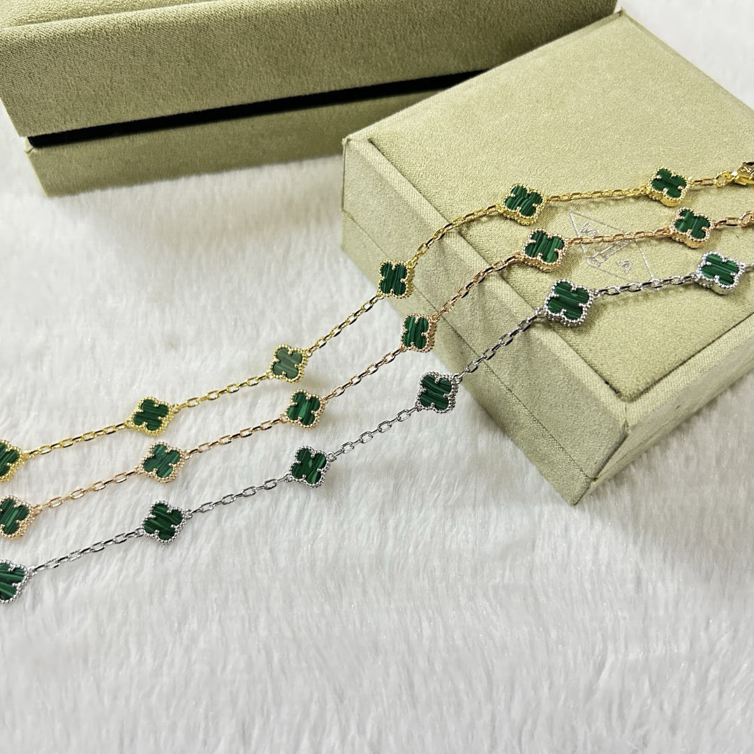 [Imperial]CLOVER 6 MOTIF MALACHITE BRACELET