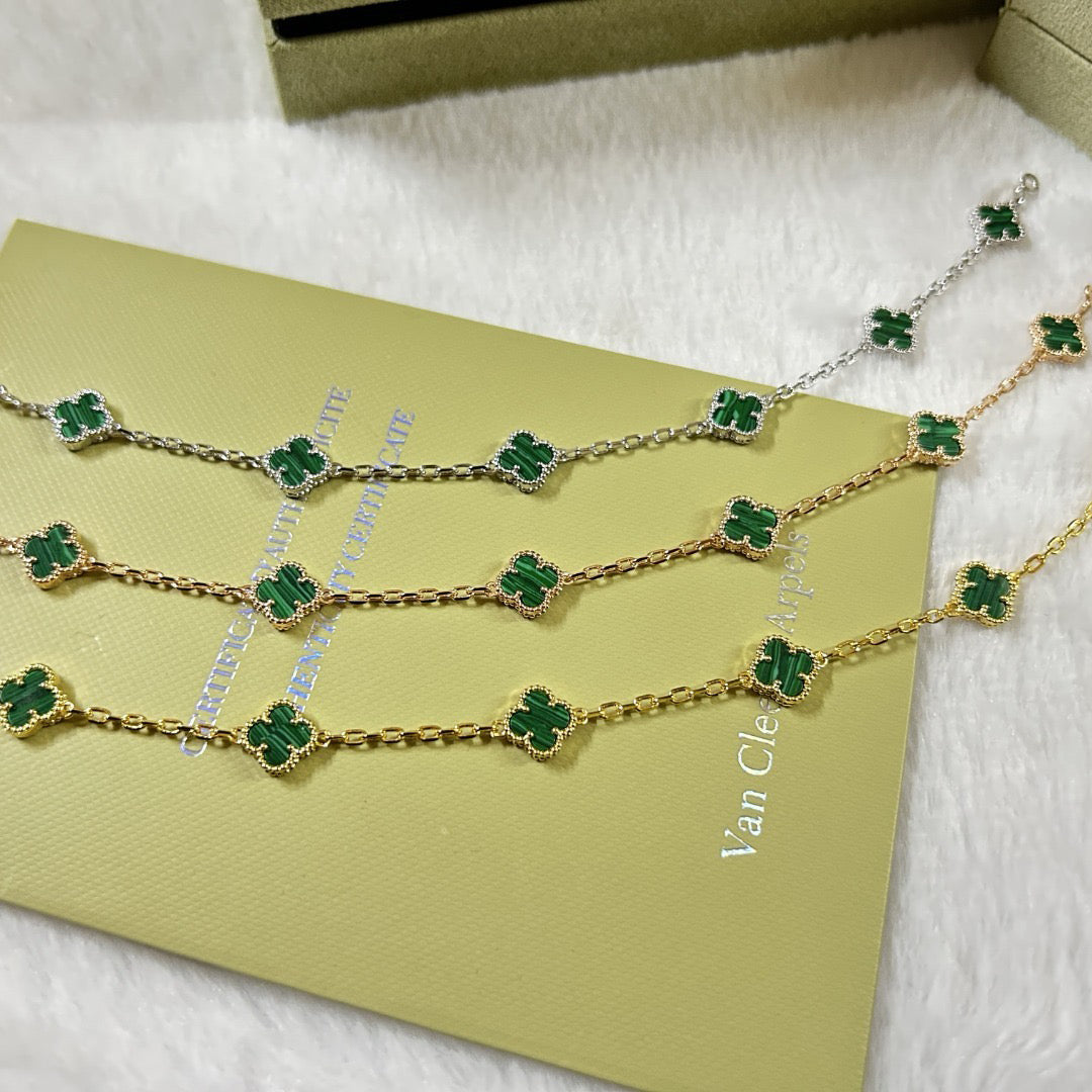 [Imperial]CLOVER 6 MOTIF MALACHITE BRACELET