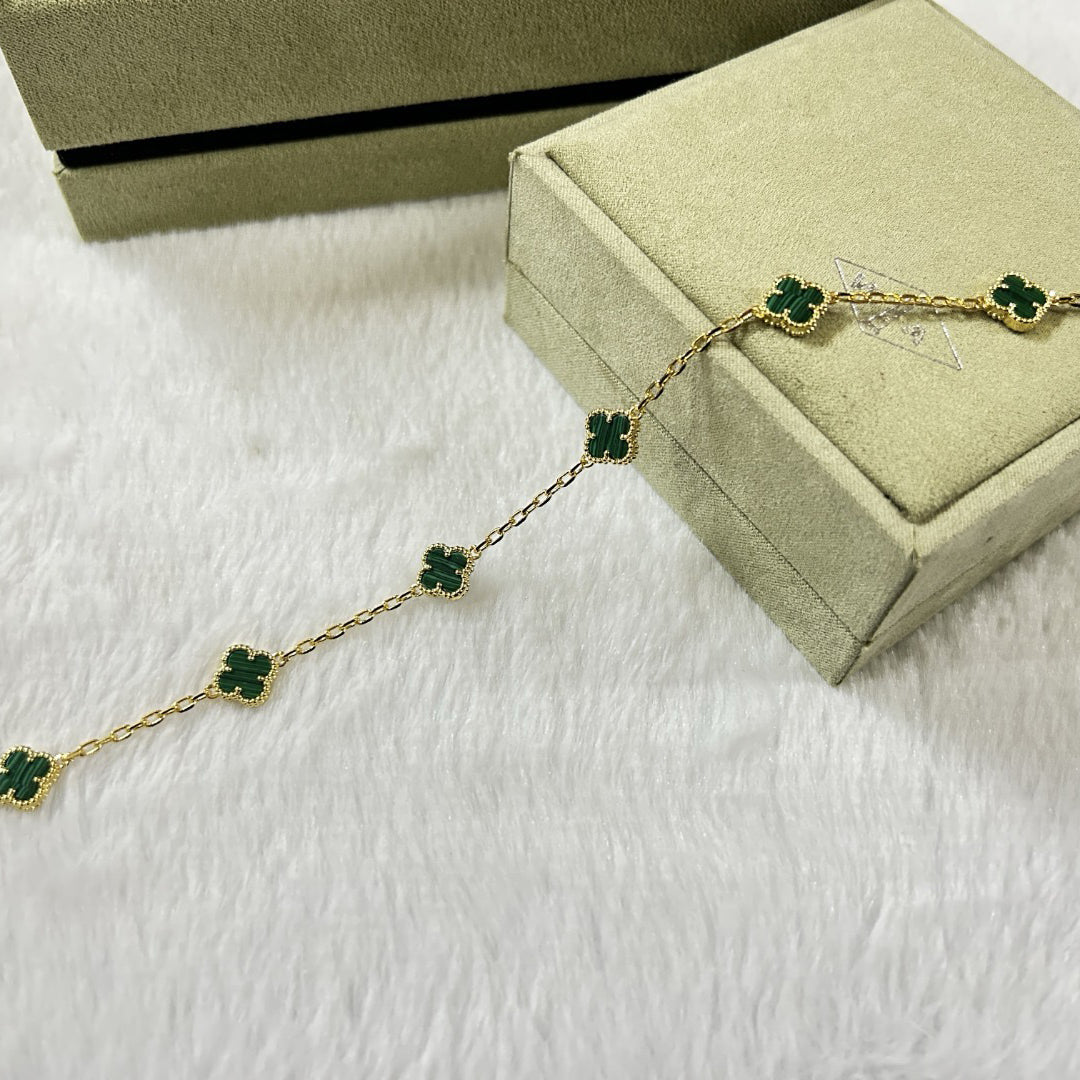 [Imperial]CLOVER 6 MOTIF MALACHITE BRACELET