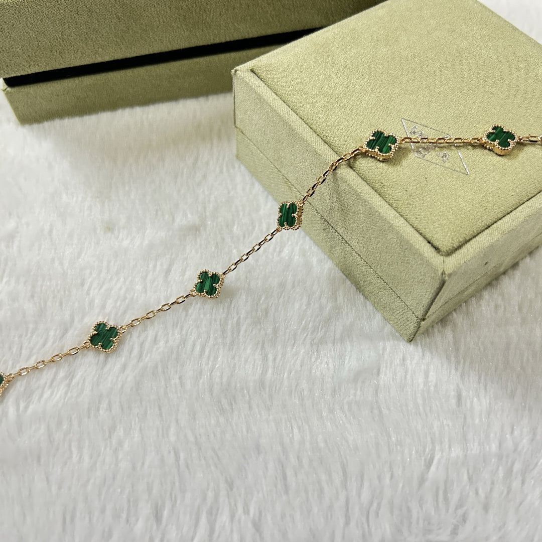 [Imperial]CLOVER 6 MOTIF MALACHITE BRACELET
