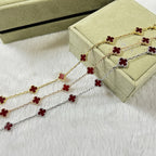 [Imperial]CLOVER 6 MOTIF RED AGATE BRACELET