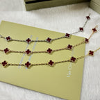 [Imperial]CLOVER 6 MOTIF RED AGATE BRACELET