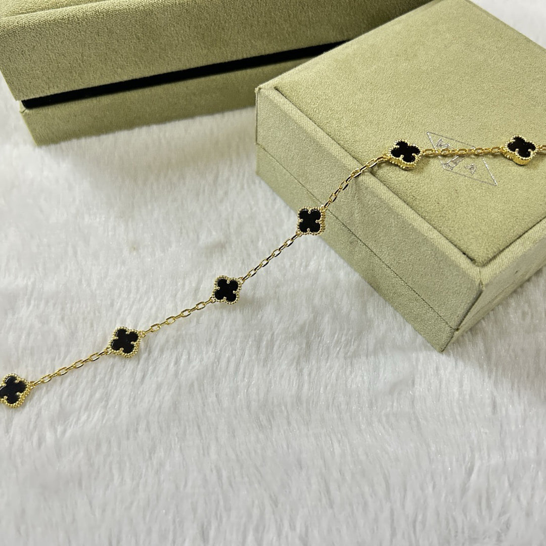 [Imperial]CLOVER 6 MOTIF  ONYXS BRACELET