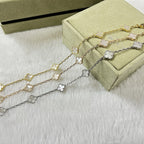 [Imperial]CLOVER 6 MOTIF WHITE MOP BRACELET