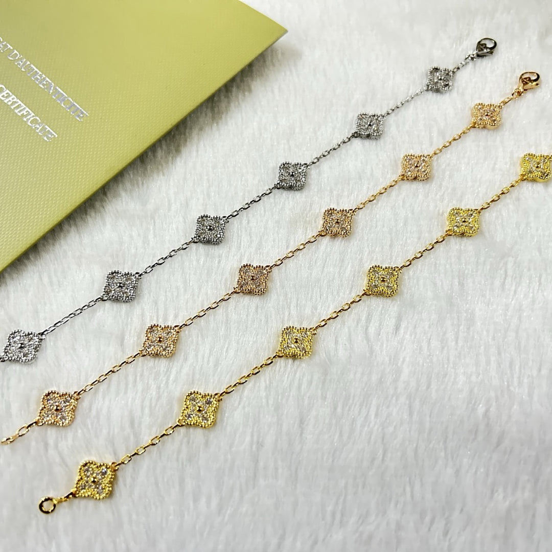 [Imperial]New CLOVER 6 MOTIF DIAMOND BRACELET