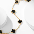 [Imperial] CLOVER 10 MOTIFS ONYX NECKLACE