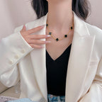 [Imperial] CLOVER 10 MOTIFS ONYX NECKLACE