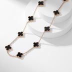 [Imperial] CLOVER 10 MOTIFS ONYX NECKLACE