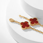[Imperial] CLOVER 10 MOTIFS CARNELIAN NECKLACE