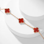 [Imperial] CLOVER 10 MOTIFS CARNELIAN NECKLACE