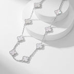 [Imperial] CLOVER 10 MOTIFS WHITE MOTHER OF PEARL NECKLACE