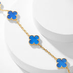 [Imperial] CLOVER 10 MOTIFS BLUE AGATE NECKLACE