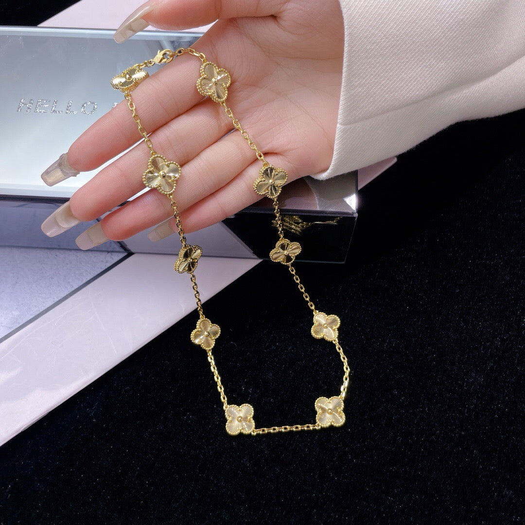 [Imperial] CLOVER 10 MOTIFS LASER NECKLACE
