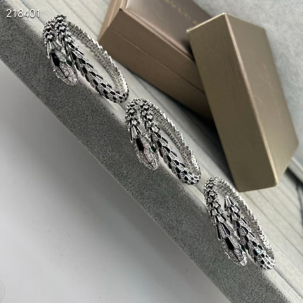 [Imperial] EW OBSIDIAN & DIAMOND SERPENT BRACELET