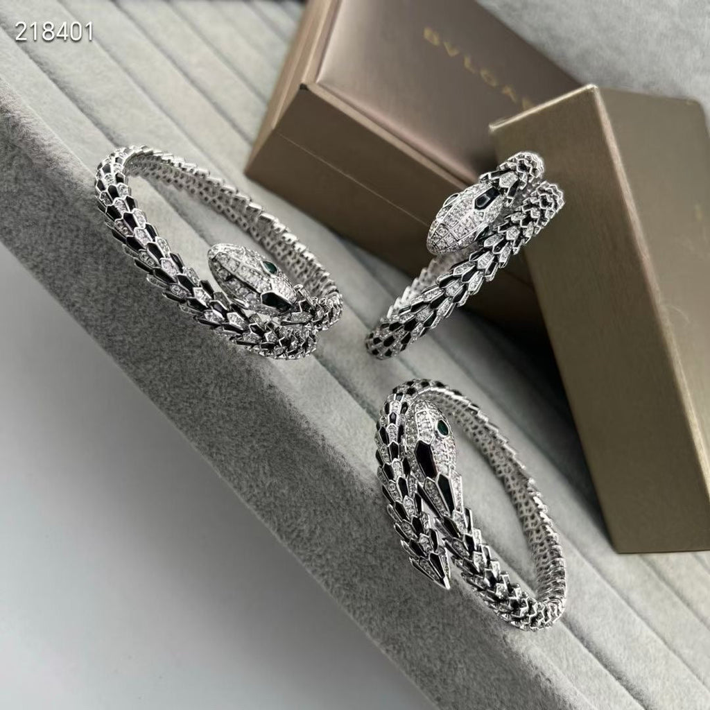 [Imperial] EW OBSIDIAN & DIAMOND SERPENT BRACELET