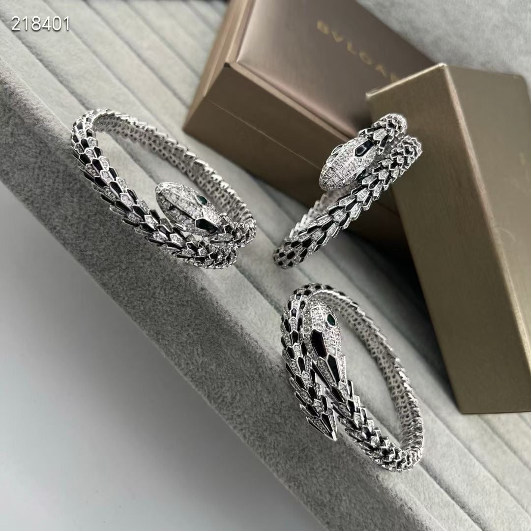 [Imperial] EW OBSIDIAN & DIAMOND SERPENT BRACELET