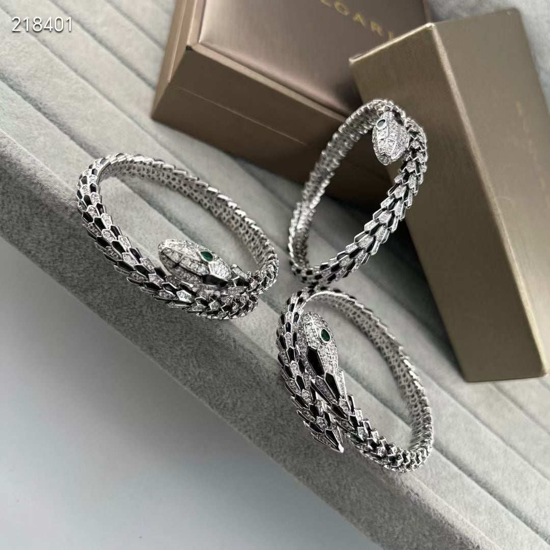[Imperial] EW OBSIDIAN & DIAMOND SERPENT BRACELET
