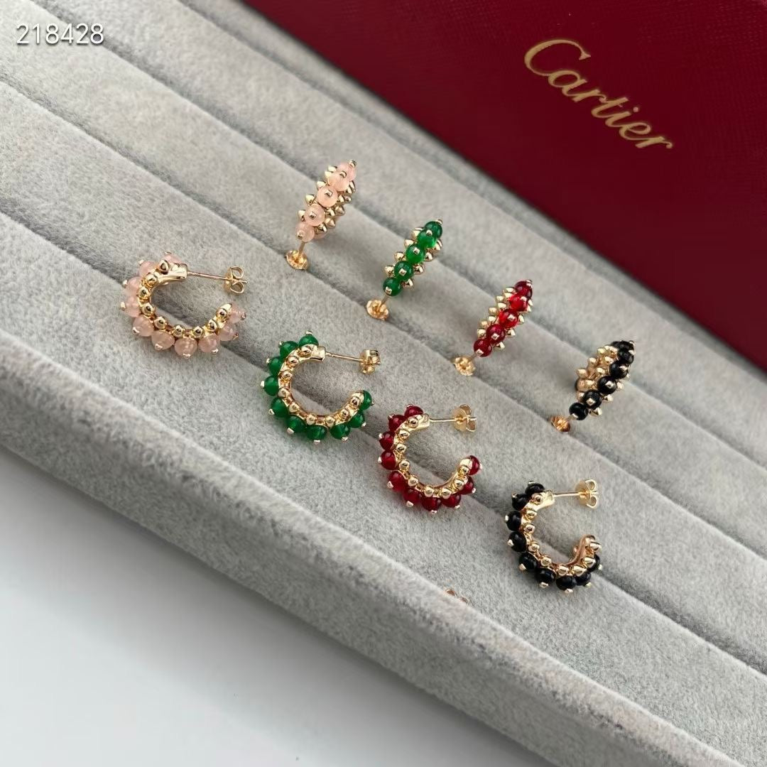 [Imperial] NEW COLORED GEMSTONE COLLECTION SMALL HOOP EARRINGS