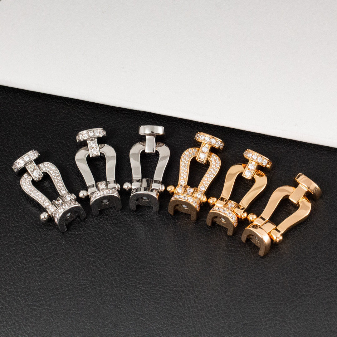 [Imperial] FORCE LARGE HORSESHOE HALF DIAMOND BRACELET SILVER
