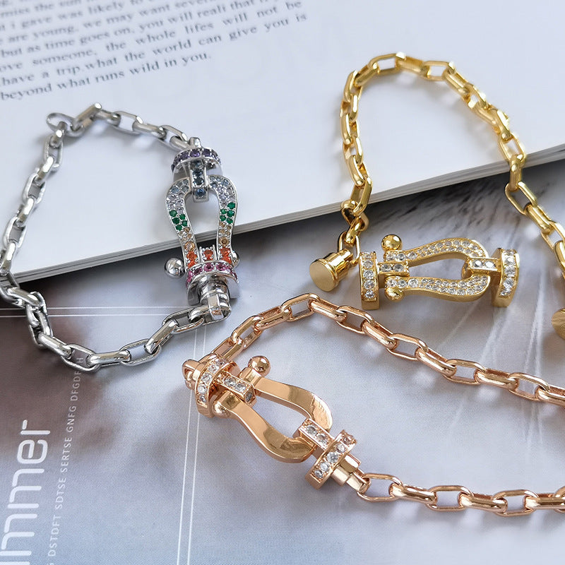 [Imperial] FORCE LARGE HORSESHOE CLASP  METAL BRACELET