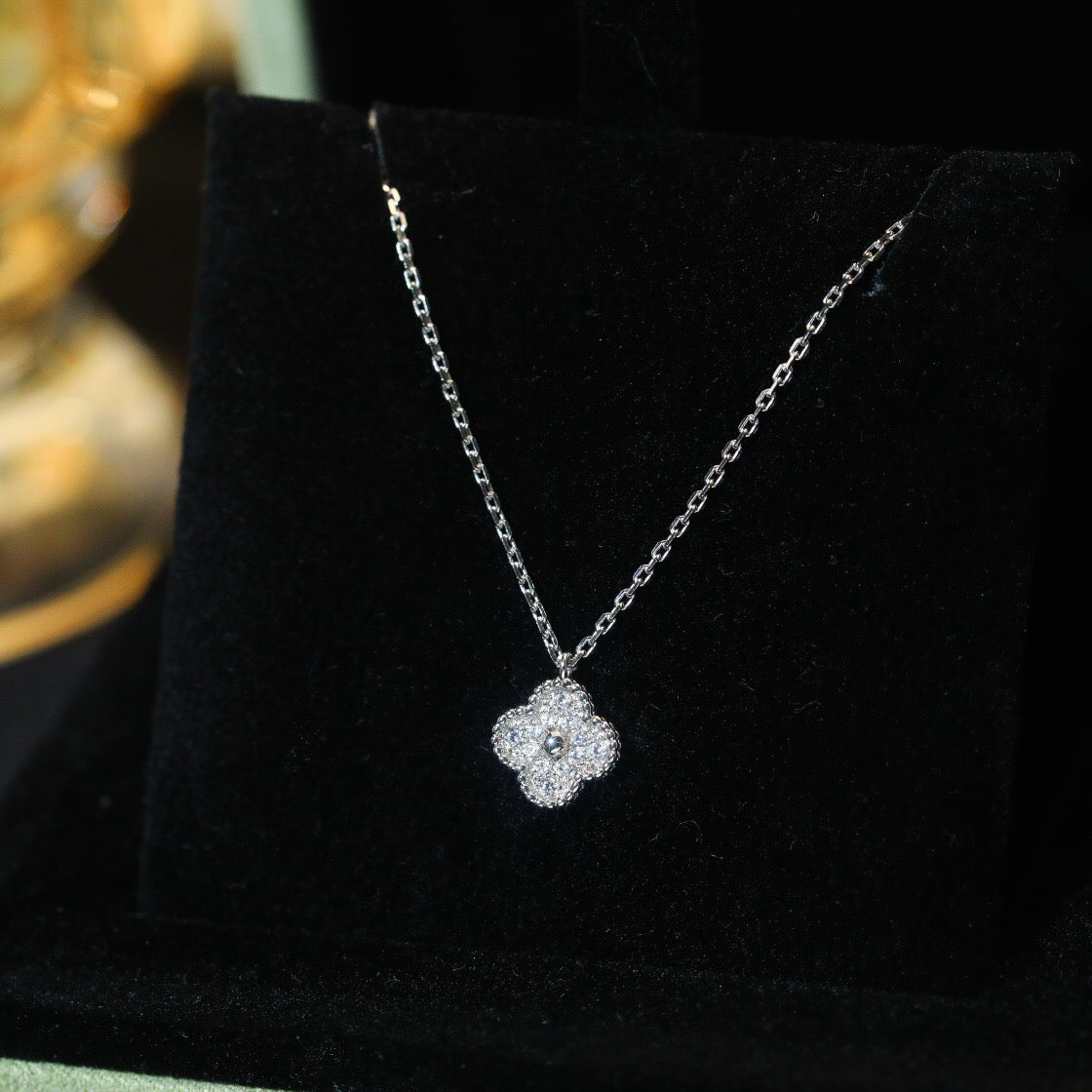 [Imperial] CLOVER MINI 9.5MM PENDANT DIAMOND NECKLACE