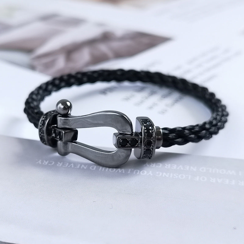 [Imperial] FORCE LARGE SERIES HORSESHOE BLACK SAMURAI BRACELET