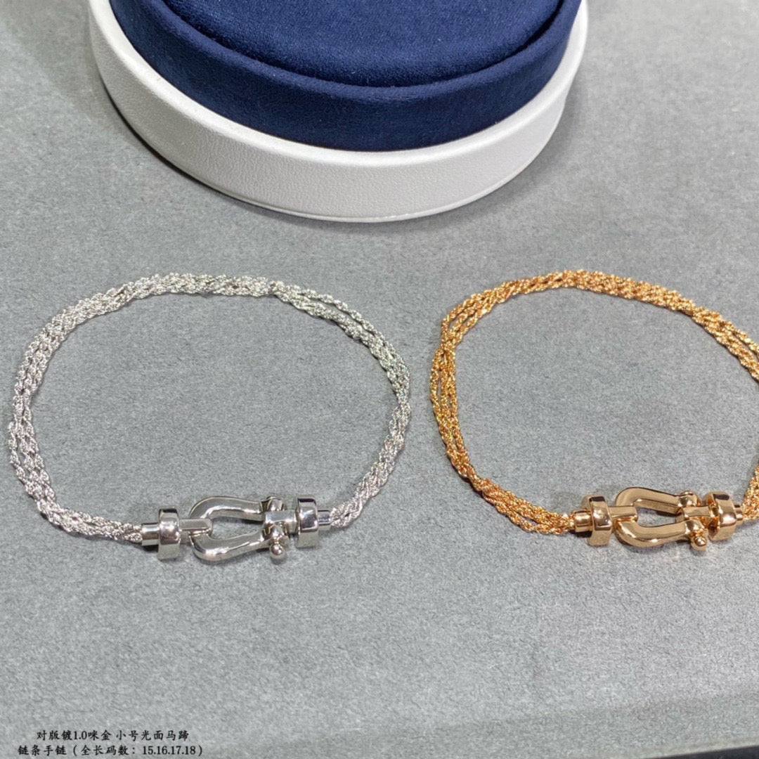 [Imperial] FORCE SMALL HORSESHOE  DIAMOND CHAIN ROPE BRACELET