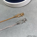 [Imperial] FORCE SMALL HORSESHOE  DIAMOND CHAIN ROPE BRACELET