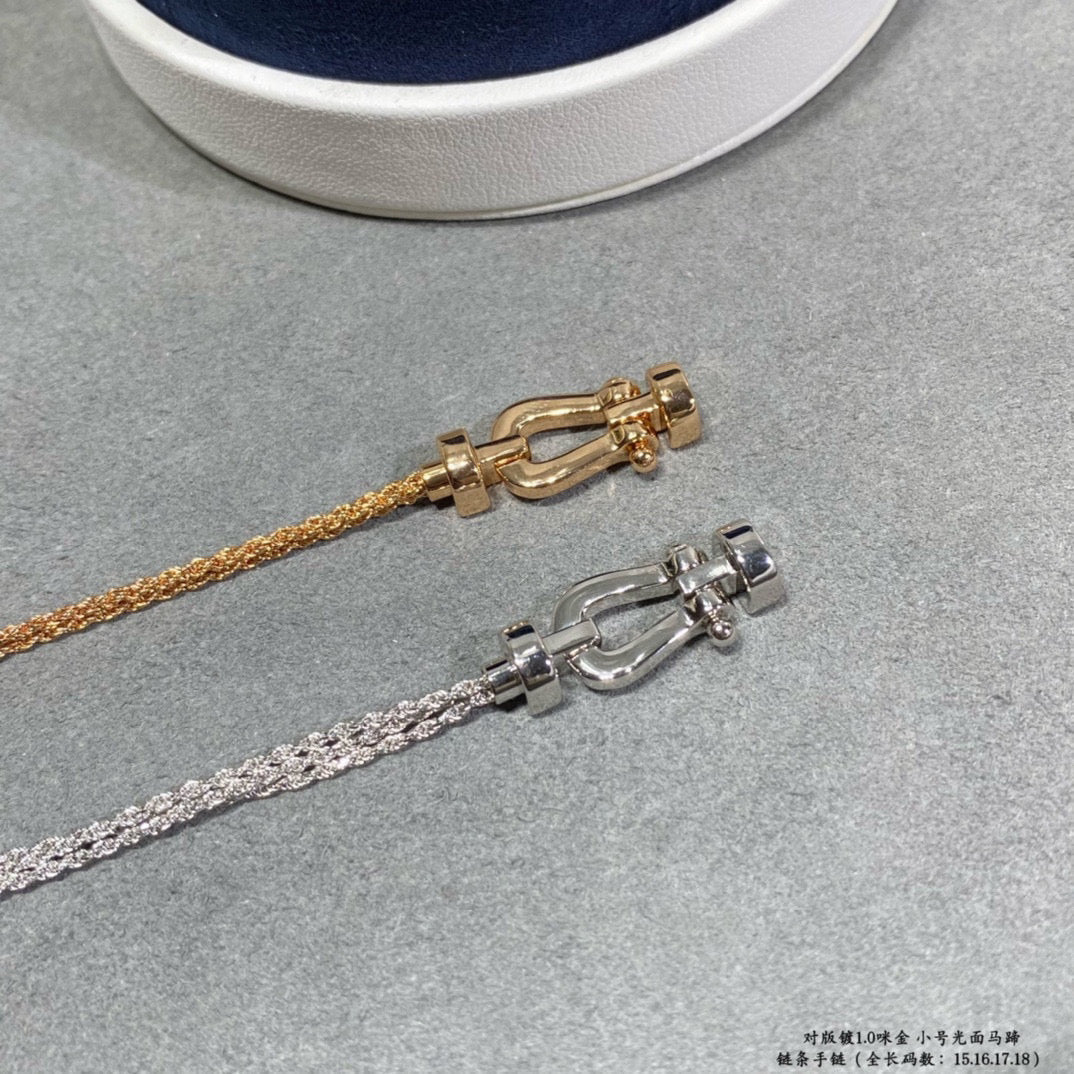[Imperial] FORCE SMALL HORSESHOE  DIAMOND CHAIN ROPE BRACELET