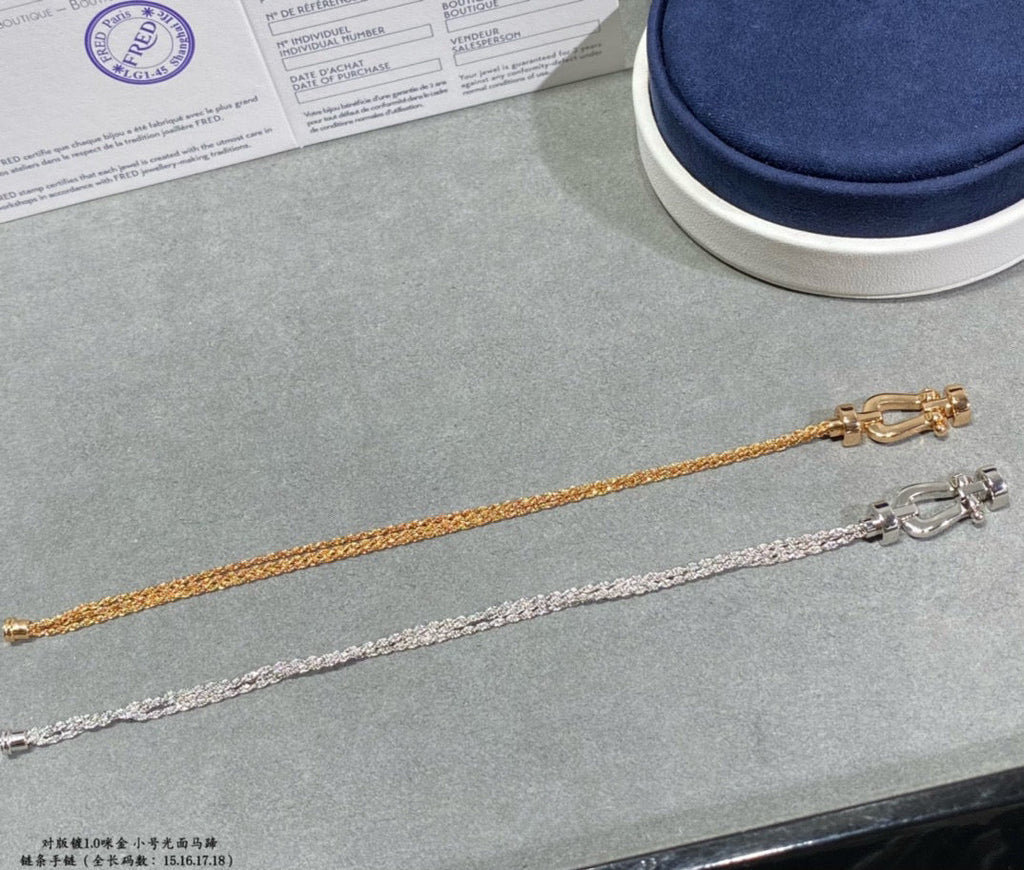[Imperial] FORCE SMALL HORSESHOE  DIAMOND CHAIN ROPE BRACELET