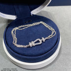 [Imperial] FORCE SMALL HORSESHOE  DIAMOND CHAIN ROPE BRACELET